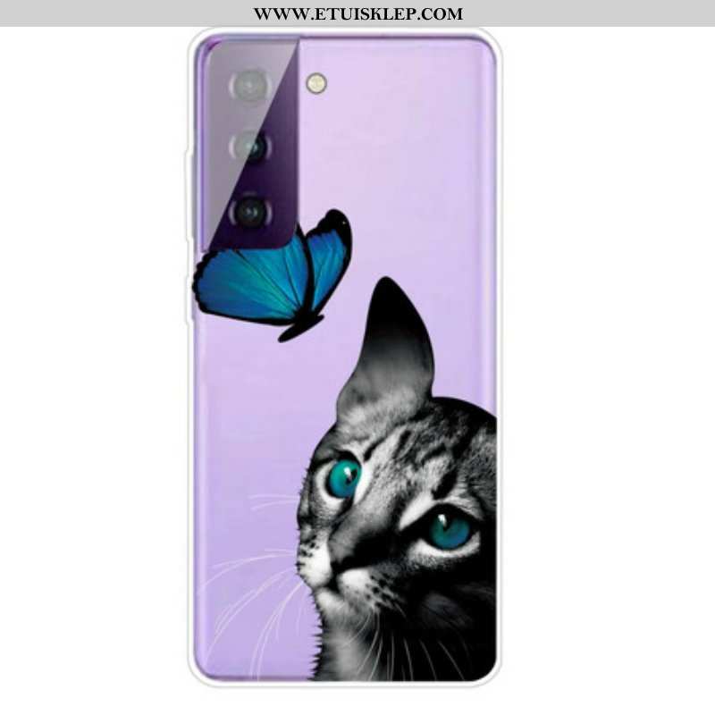 Etui do Samsung Galaxy S21 Plus 5G Kot I Motyl